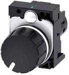 Potentiometer, 22mm, rund, plast, svart, 470 kOhm, med hållare