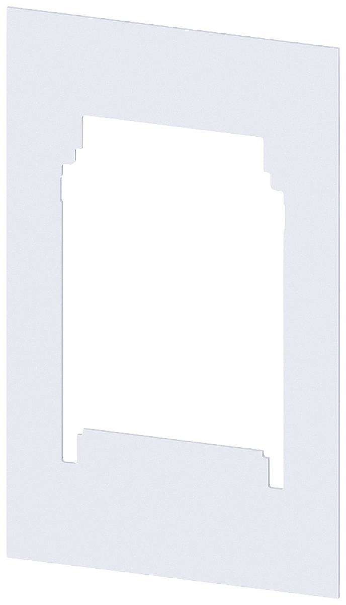 En rektangulär ram med ett invändigt utskär som ser ut som en kontaktplats för en elektrisk apparat.