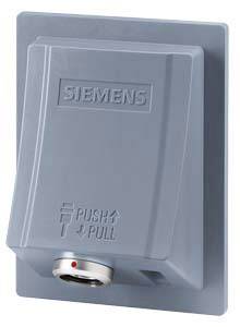 En grå Siemens-apparat med en knapp märkt 'PUSH/PULL' och en liten röd punkt under.