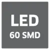'LED 60 SMD' står i svart text på grå bakgrund.