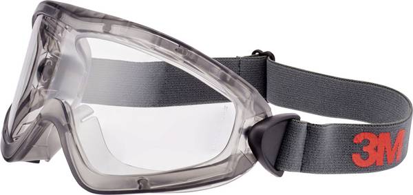 3M  2891-SG Heltäckande skyddsglasögon inkl. anti-fogskydd Grå