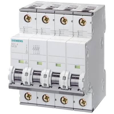 En fyrpolig ledningsskyddsbrytare från Siemens. Den används för att skydda elektriska kretsar mot överlast och kortslutning.