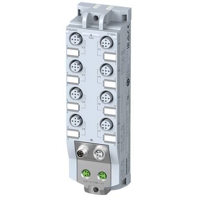 En elektronisk modulblock med flera runda anslutningar och teknisk märkning, lämplig för industriella tillämpningar.