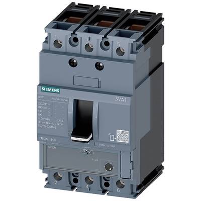 Siemens 3VA1112-6MH36-0AA0 Brytare 1 st Inställningsområde (ström): 125 A (max) Växelspänning (max.): 690 V/AC (B x H x