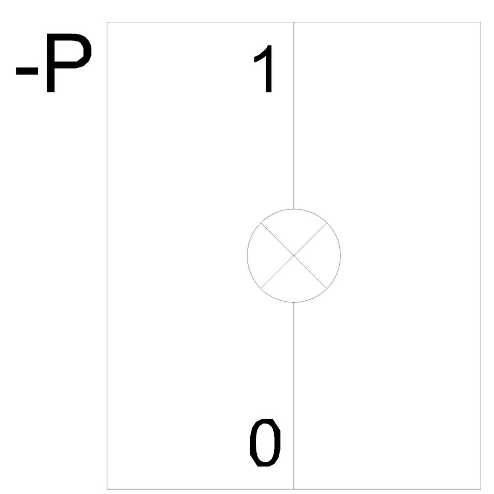 Enpolig likriktare: En diod omvandlar växelström till likström. Diagrammet visar strömriktningen med P och 0.