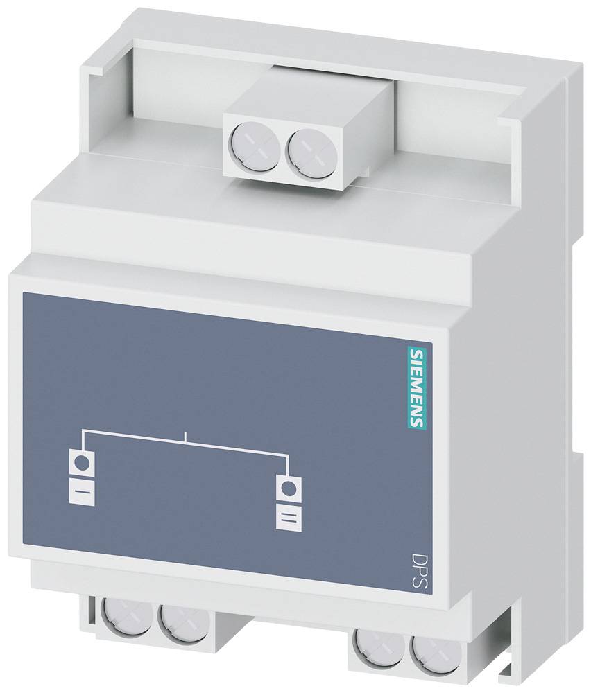 Grå elektronisk överspänningsskydd från Siemens, lämplig för montering på DIN-skena i fördelningsskåp.