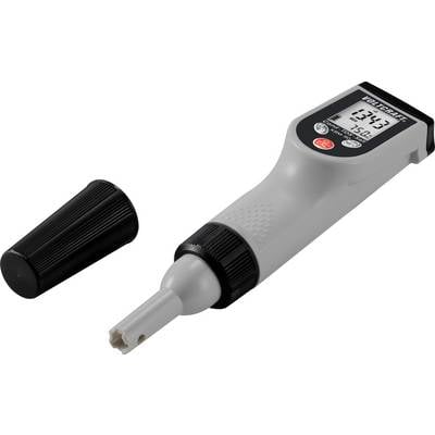 Digitalt pH-meter med avtagbart skyddshölje. Displayen visar ett pH-värde på 7,25 och en temperatur på 25°C.