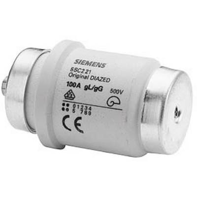 Säkringsinsats från Siemens med beteckning '5SC221 Original DIAZED', kapacitet 100A, spänning 500V, cylindrisk form.