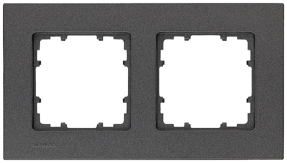 Siemens Inomhus strömställare 2x Täckram Delta Kol 5TG11122 1 st