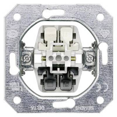 En elektronisk installation för en tryck-dimmer-mekanism. Fyrkapsligt metallhölje med centrala anslutningsklämmor för elektriska ledningar.