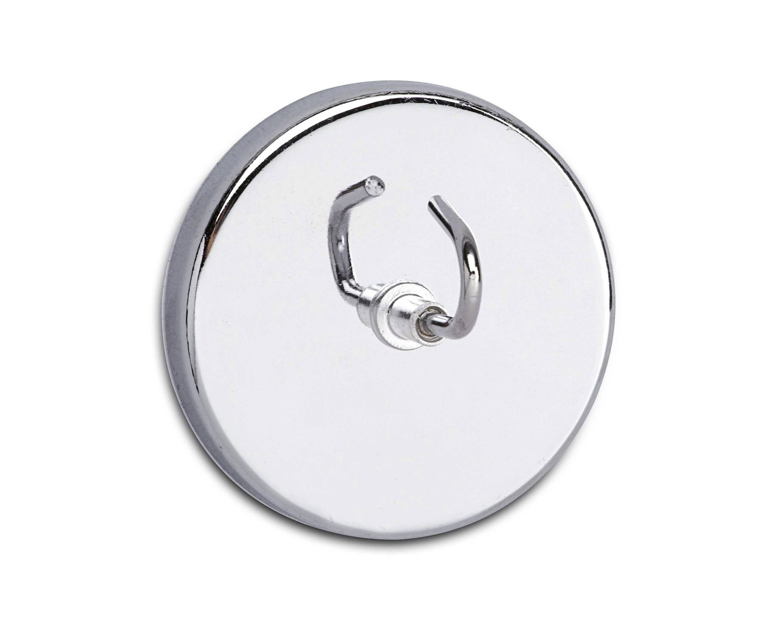 Maul Magnet (Ø x H) 52 mm x 31 mm rund , med krok Silver 1 st 6155596