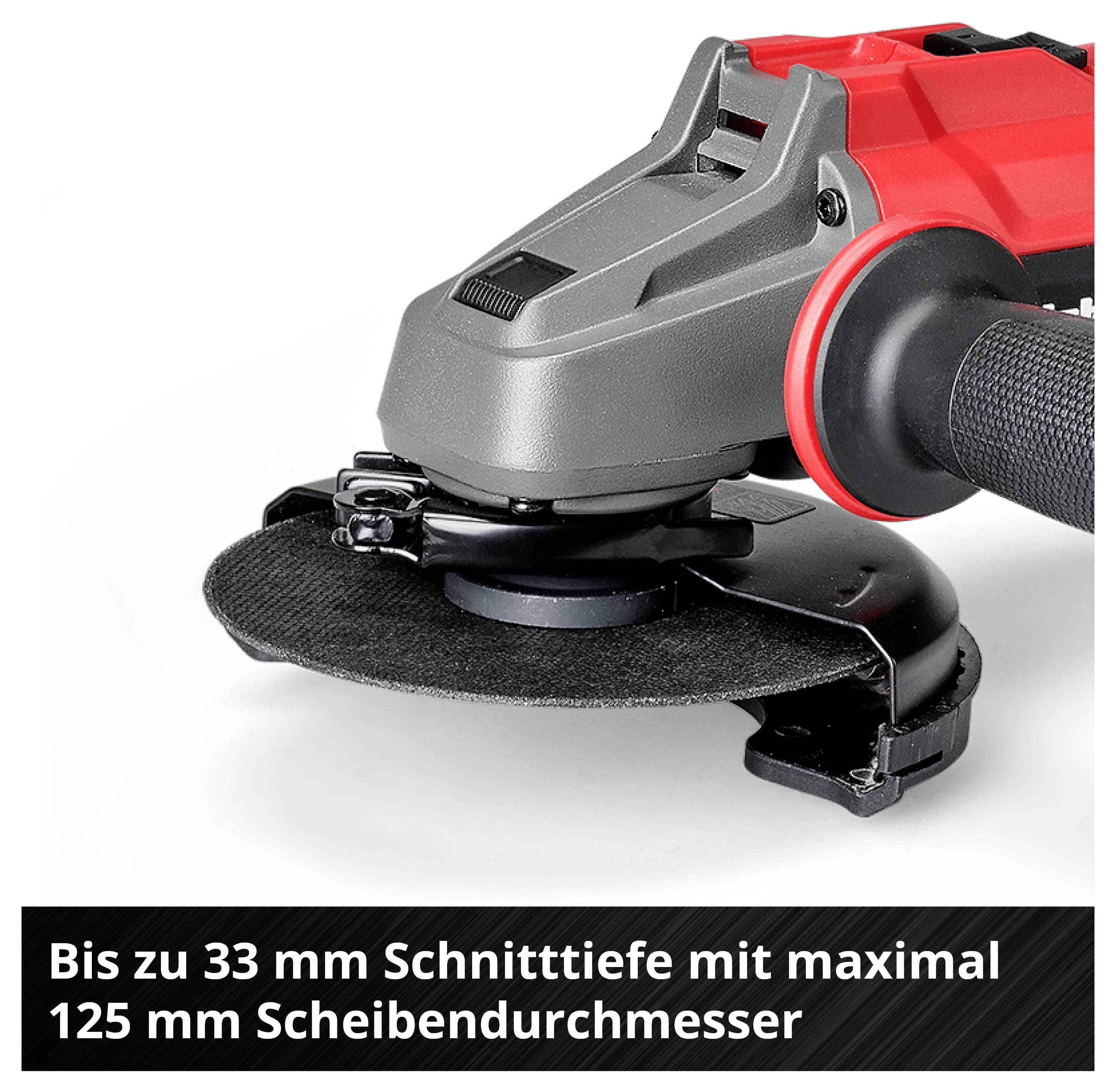 Einhell Professional AXXIO 18/125 4431140 Vinkelslip batteridriven 125 mm exkl. batteri/laddare, Utan laddare 18 V-9