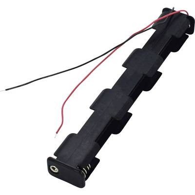 Takachi SN36A Batterihållare 6 AA (R6) Kabel (L x B x H) 158 x 17 x 26.1 mm