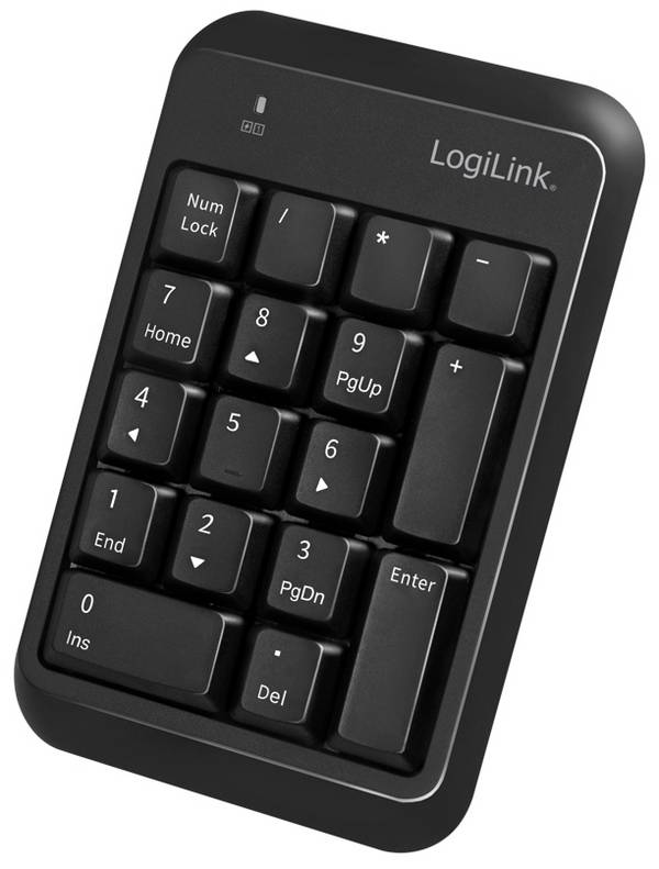 LogiLink ID0201 Numeriskt tangentbord Bluetooth Ergonomisk Svart