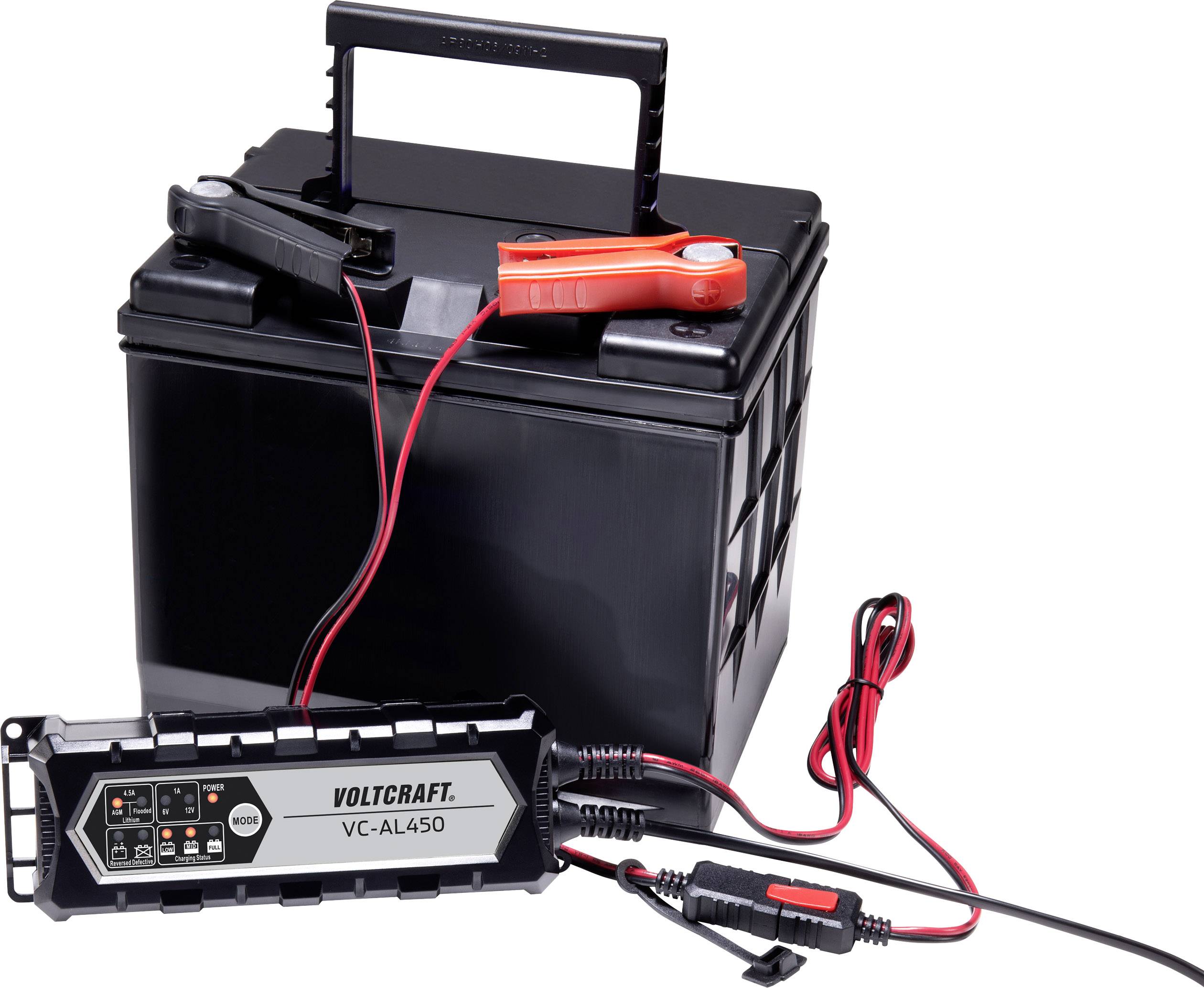 VOLTCRAFT VC-AL450 VC-AL450 Bilbatteriladdare 6 V, 12 V 1 A 4.5 A ...