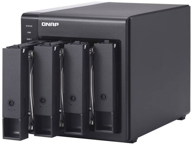 QNAP TR-004 SATA-hårddiskkabinett 2.5 tum, 3.5 tum USB-C | Conrad.se