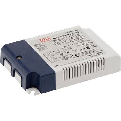 MW Mean Well LED driver Konstantspänning 25.2 W 1.05 A 24 V/DC dimbar, Överbelastningsskydd, Överspänning, PFC-krets, Mo