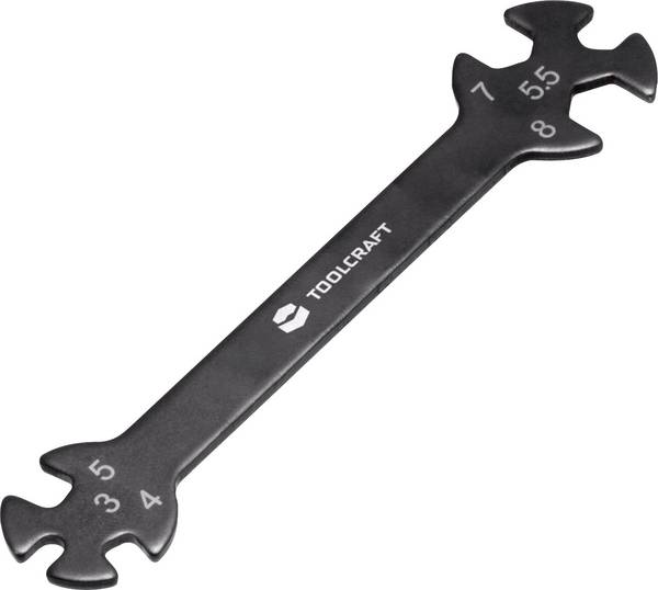 TOOLCRAFT TO-5693100 17 g Dubbel ringnyckel Nyckelvidd (Metrisk) (för titel) 3 - 8 mm