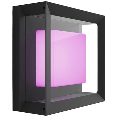 Hue LED-utomhusvägglampa 1743830P7 Econic LED fast installerad 15 W RGBW