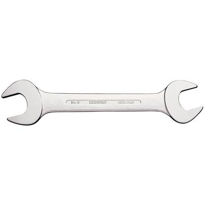 En silver skiftnyckeln, märkt med 'Nr. 6 GEDORE GERMANY', ligger framför en vit bakgrund.