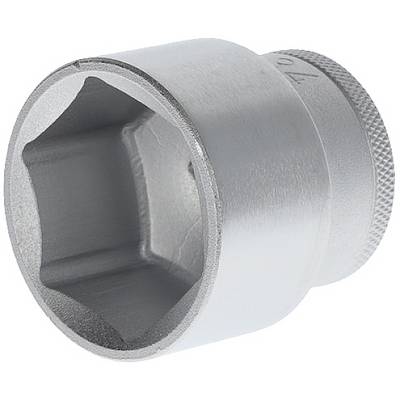 Sexkantig metallskruvnyckelinsats, silvergråfärgad, lämplig för hylsor.