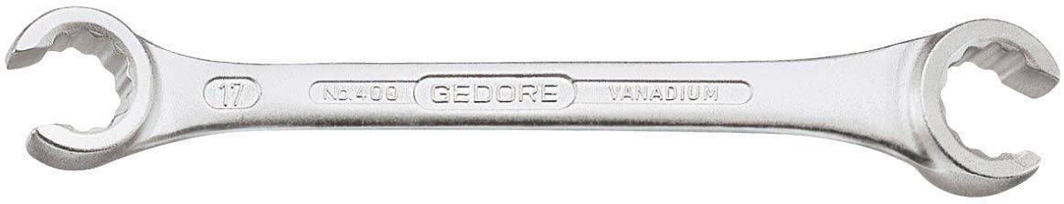 Dubbel ringnycklar av metall med inskriften 'GEDORE', lämplig för åtdragning eller lossning av muttrar och skruvar.