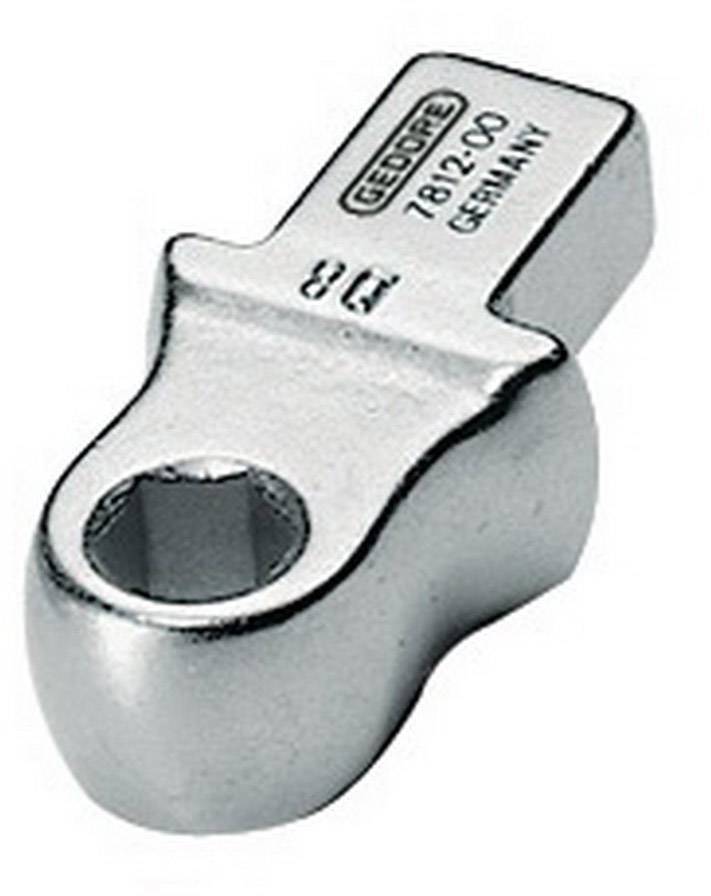 Metallisk gaffelnyckelbits med kvadratisk öppning och prägling 'GEDORE 7812-00 GERMANY'.