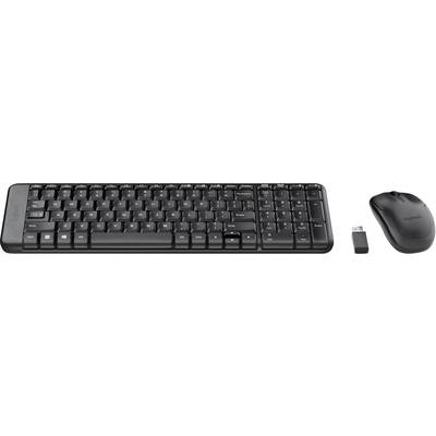 Logitech MK220 Tangentbord, mus-set Trådlös UK-engelska, QWERTY Svart