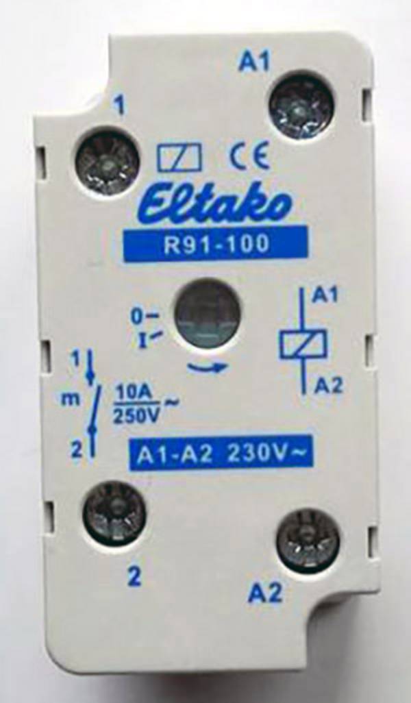 Eltako R91-100-230VAC Kopplingsrelä Nominell spänning: 230 V Växelström (max): 8 A 1 NO Piece 1 st