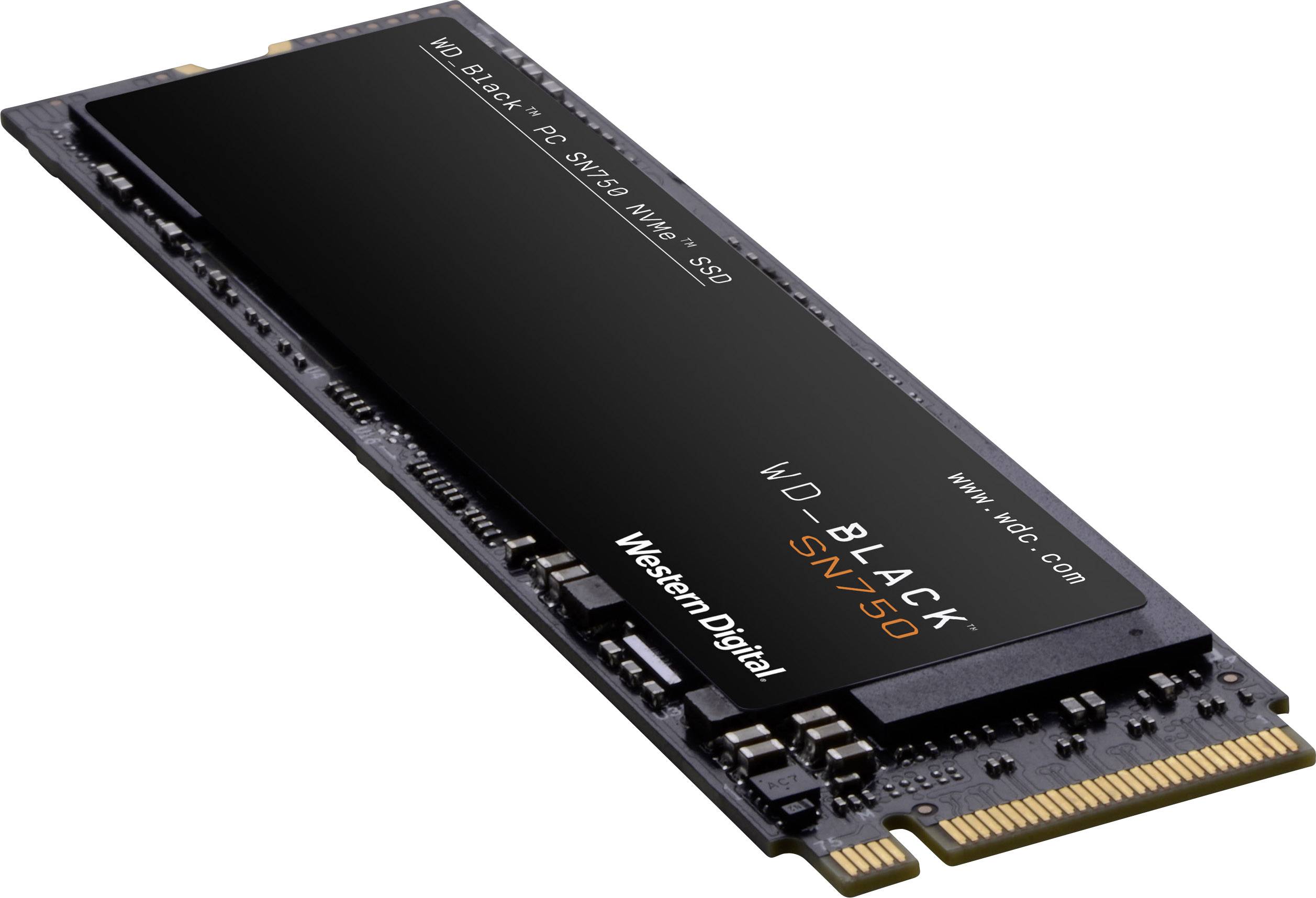WD Black™ SN750 1 TB Intern NVMe/PCIe M.2 SSD M.2NVMe PCLe 3.0 x4 Box WDBRPG0010BNC-WRSN-3