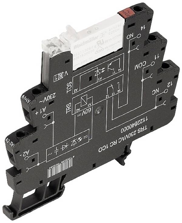 Weidmüller TRS 230VAC RC 1CO AGSNO Koppar-relä 230 V/AC 6 A 1 switch 10 st