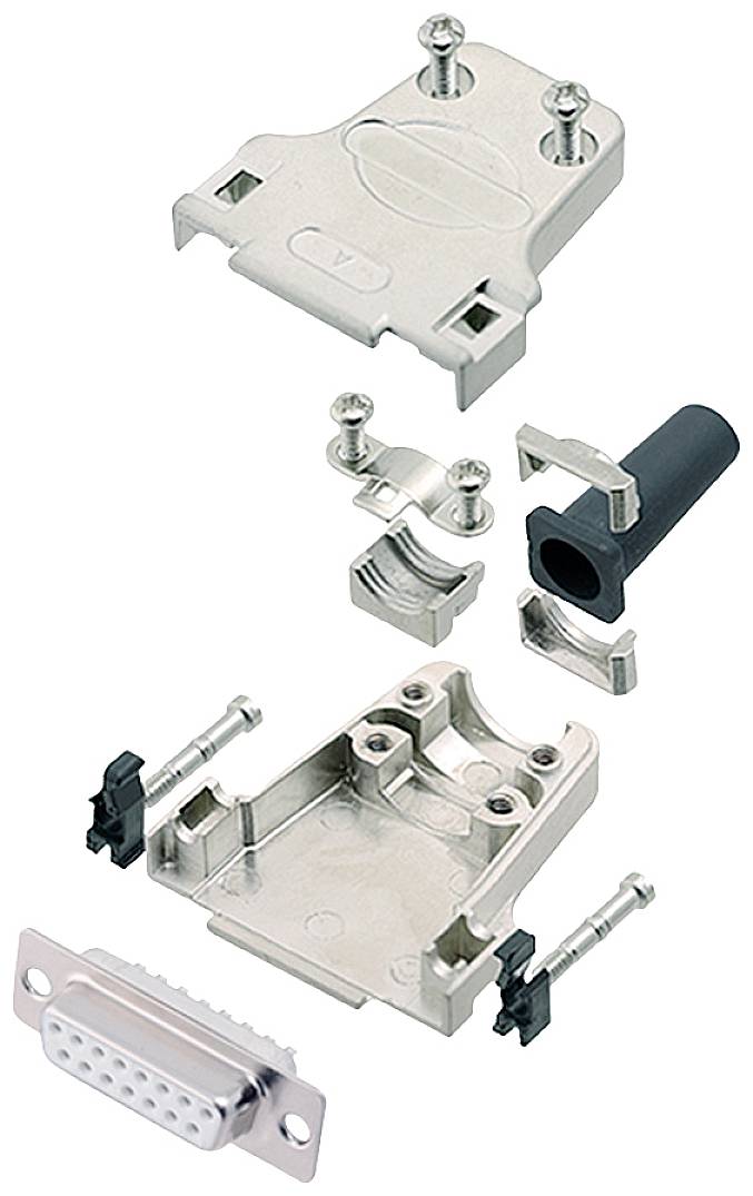 encitech DTZF15-DBS-W-K 6355-8044-12 D-Sub honkontakt set 180 ° Antal poler: 15 Lödhona 1 st