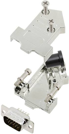 TRU COMPONENTS TCD45NT09MHDP15K 7708464 D-Sub stiftlist set 45 ° Antal poler: 15 Lödhona 1 st