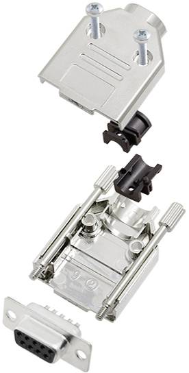 TRU COMPONENTS TCDTPKM09DBSK 7708784 D-Sub honkontakt set 180 ° Antal poler: 9 Lödhona 1 st