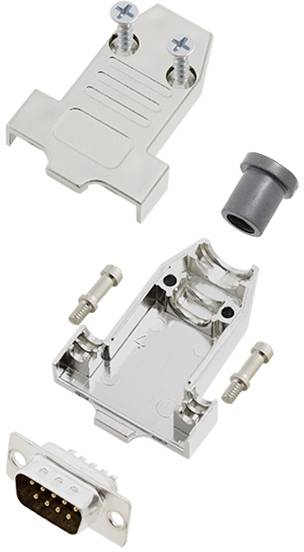 TRU COMPONENTS TCDTNT09MDMPK 7709080 D-Sub stiftlist set 180 ° Antal poler: 9 Lödhona 1 st