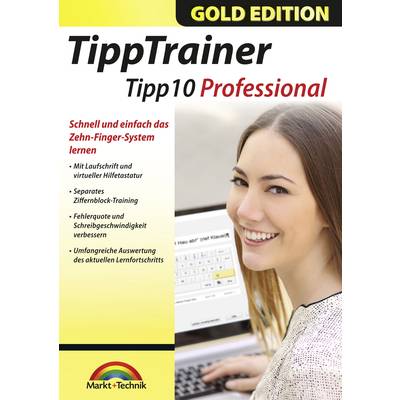 Markt & Technik TippTrainer Tipp10 Professional Gold Edition Fullständig version 1 licens Windows Utbildningsprogramvara