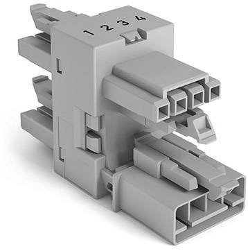 WAGO 890-1736 Trippelt fördelarblock 890 Totalt antal poler: 4 16 A Rosa 50 st Piece