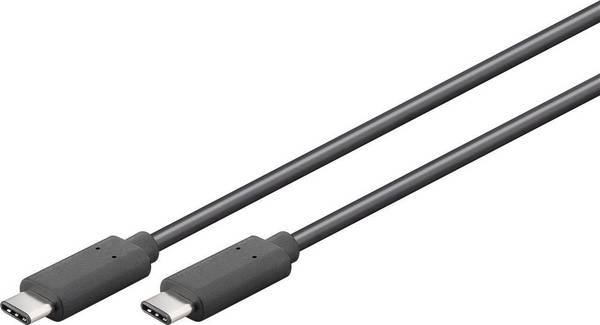 Goobay USB-kabel  USB 3.2 Gen1 USB-C®-kontakt 2 m Svart Tillämplig kontakt på båda sidor 66508