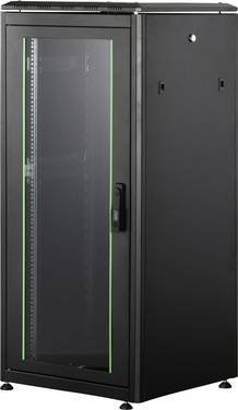 Digitus DN-19 26U-6/6-B-1 19" Nätverksrack (B x H x D) 600 x 1342 x 600 mm 26 U Svart (RAL 9005), Svart