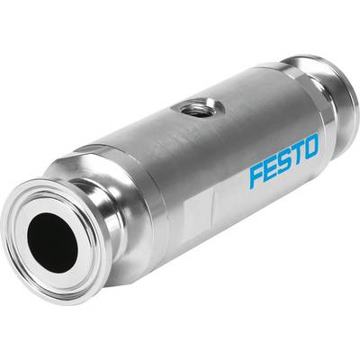 Metalliskt cylindriskt ventil med märkets blå logotyp på sidan.