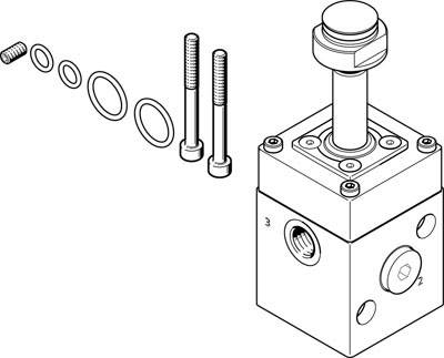 FESTO Magnetventil 4514745 VOFC-LT-M32C-MC-FGP14-F19A Kapslingsmaterial Aluminium Tätningsmaterial NBR 1 st
