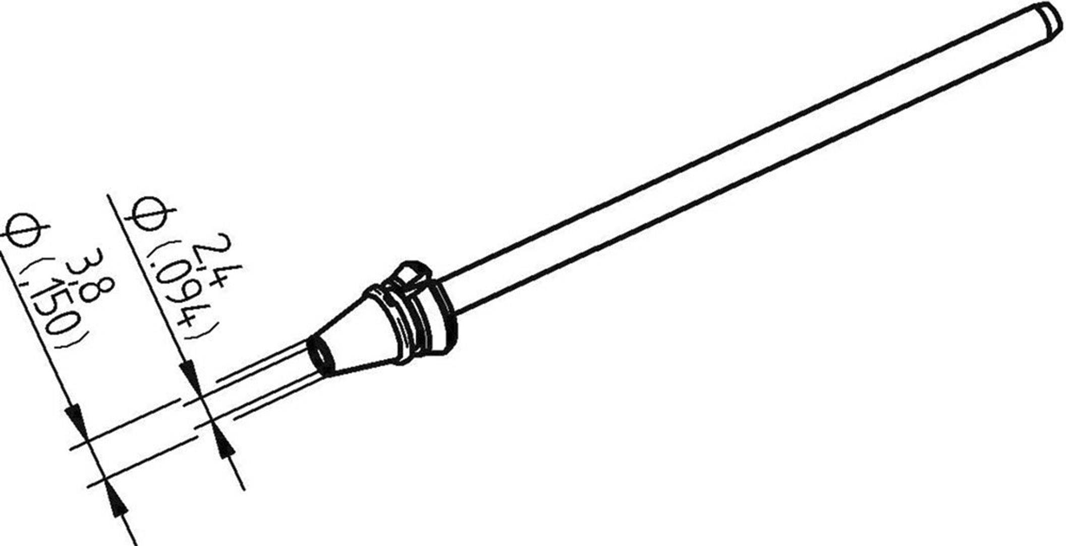 Teknisk ritning av en cylindrisk detalj med två diameter: 38 och 24 mm. Visar en tolerans på ± 0,150 mm.