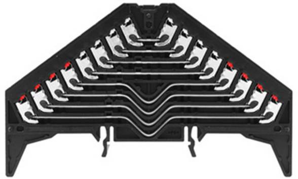 Weidmüller 1173780000 Växlingsfördelare 9.20 mm Push-In-klämma  Svart 20 st Piece