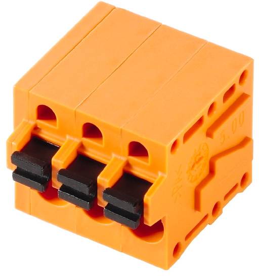 Weidmüller LMF 5.00/03/90 3.5SN OR BX Fjäderterminalblock 2.5 mm² Antal poler 3 Orange 90 st