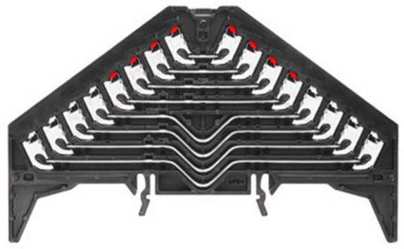 Weidmüller 1173740000 Växlingsfördelare 9.20 mm Push-In-klämma  Svart 20 st Piece