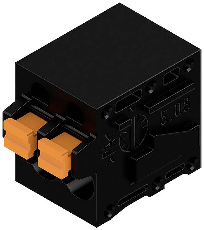 Weidmüller LMF 5.08/02/90 3.5SN BK BX Skruvklämma block 2.5 mm² Antal poler 2 Svart 130 st