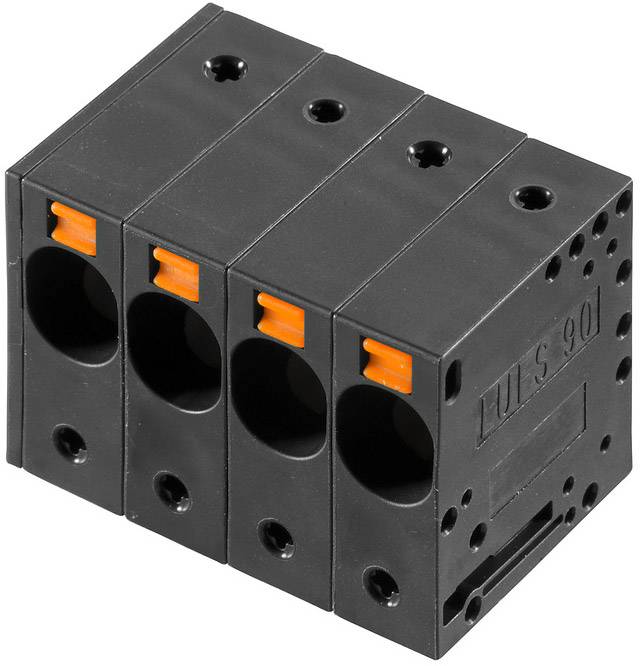 Weidmüller LUFS 10.00/04/90V 5.0SN BK BX Skruvklämma block 16 mm² Antal poler 4 Svart 30 st