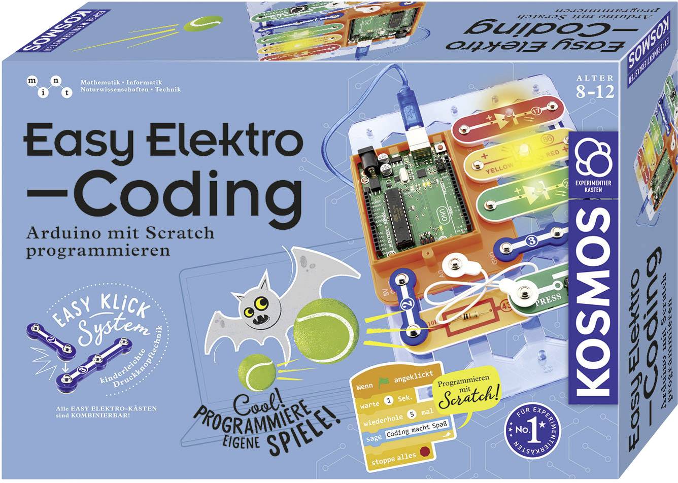 Kosmos Easy Elektro - Light - Kit D'expérimentation électricité Pour Enfants 8-12 Ans - Circuits Simples, Messages Secrets, Système Morse - 9