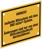 OBO Bettermann 5408058 Varningsskylt elektroteknik (B x H) 150 mm x 100 mm 1 st