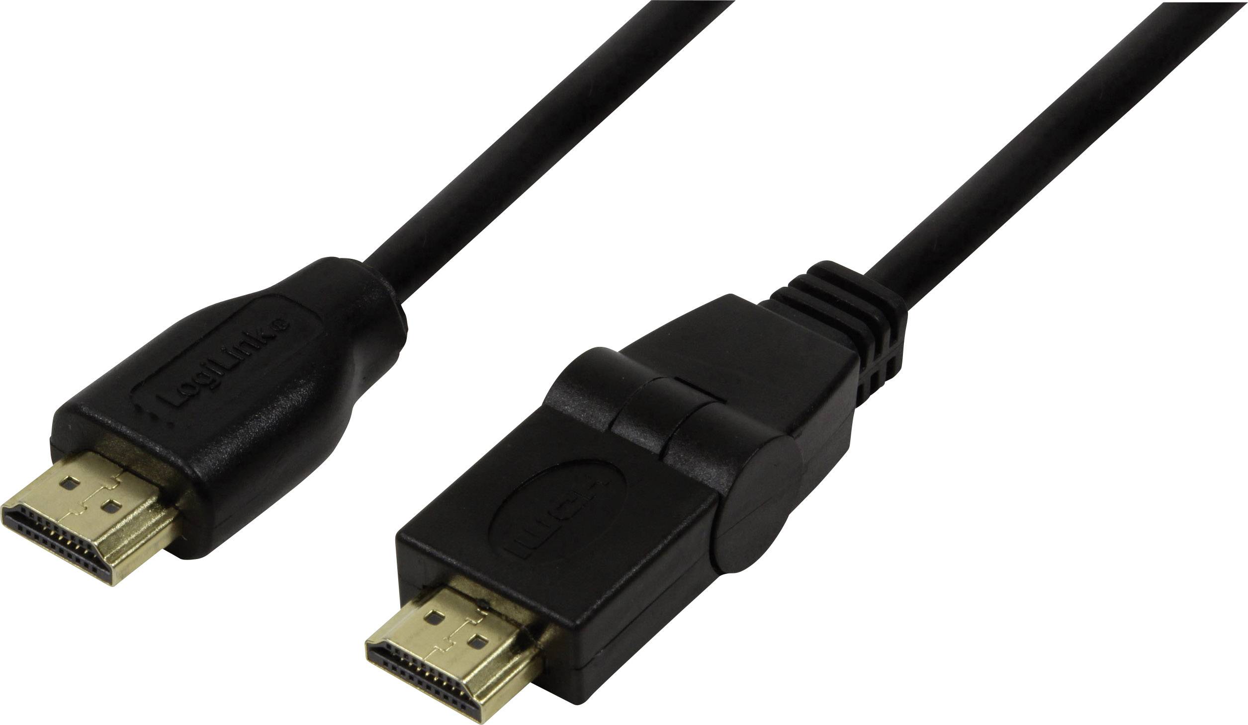 LogiLink HDMI Anslutningskabel HDMI-A-kontakt, HDMI-A-kontakt 1.80 m Svart CH0052 4K UHD HDMI-kabel